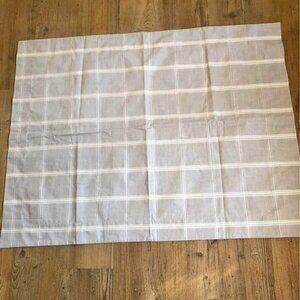 Anne de Solene Grey  QUEEN Plaid 100% Cotton Shams. Set of 2